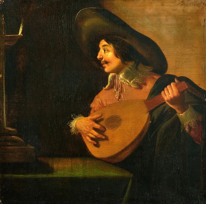 The Lute Player 8 Wall Art by Jan Van Bijlert - High-Resolution Digital Print