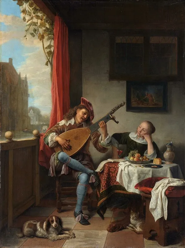 The Lutenist Wall Art by Hendrik Martensz. Sorgh - High-Resolution Digital Print