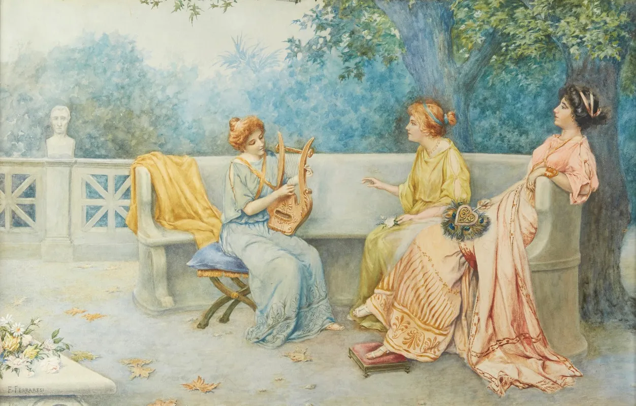 The Lyre Player Wall Art by Francesco Ferraresi - High-Resolution Digital Print