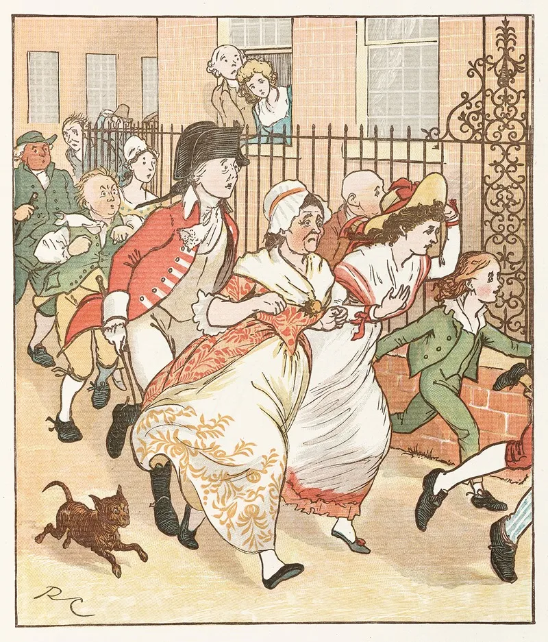 The Mad Dog Pl 7 Wall Art by Randolph Caldecott - High-Resolution Digital Print
