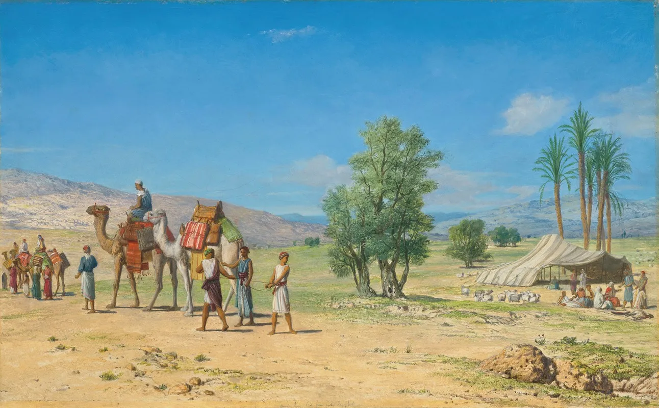 The Madian Merchants Taking Joseph To Egypt Wall Art by John Rogers Herbert - High-Resolution Digital Print