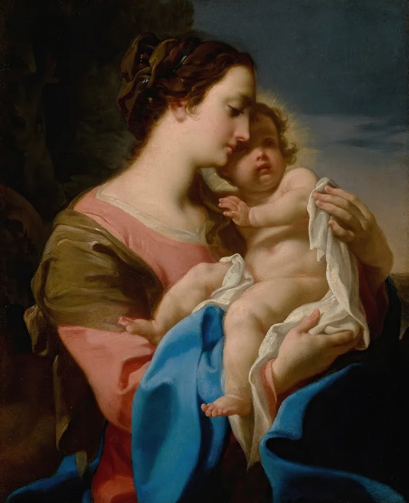The Madonna And Child 10 Wall Art by Corrado Giaquinto - High-Resolution Digital Print