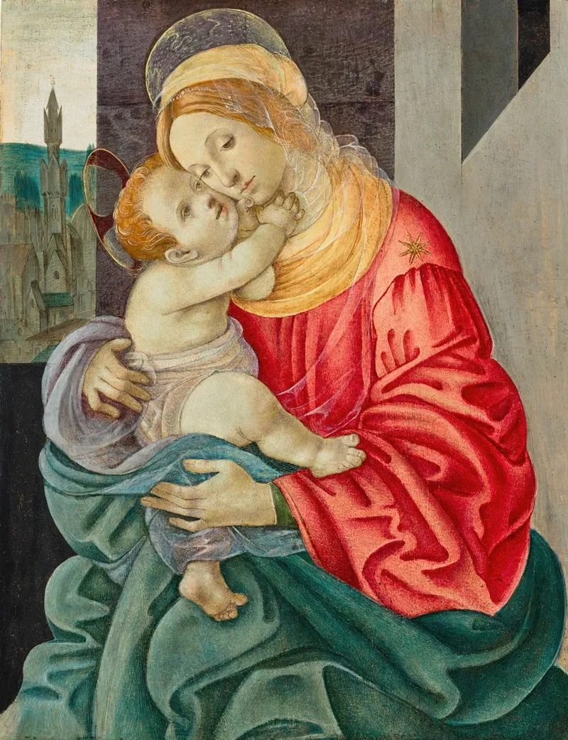 The Madonna And Child 19 Wall Art by Follower of Filippo Lippi - High-Resolution Digital Print