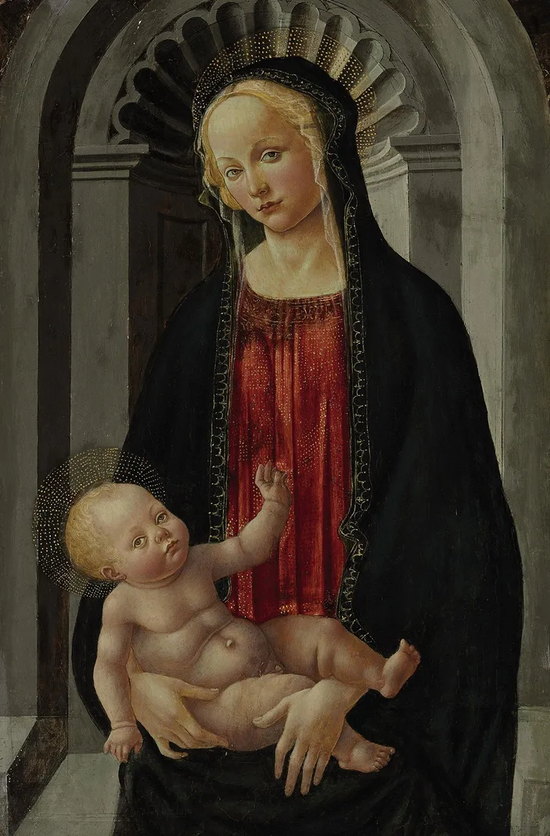The Madonna And Child Enthroned In A Niche
