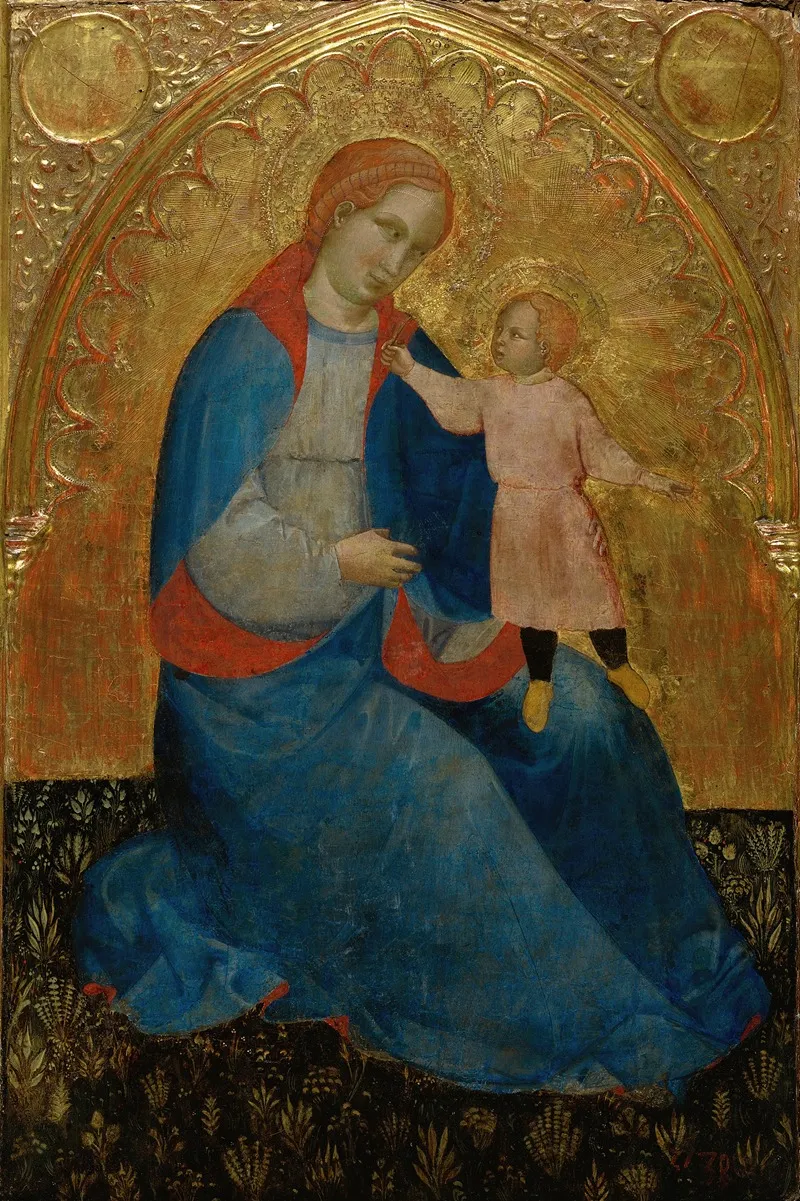 The Madonna And Child Madonna Of Humility Wall Art by Jacobello del Fiore - High-Resolution Digital Print