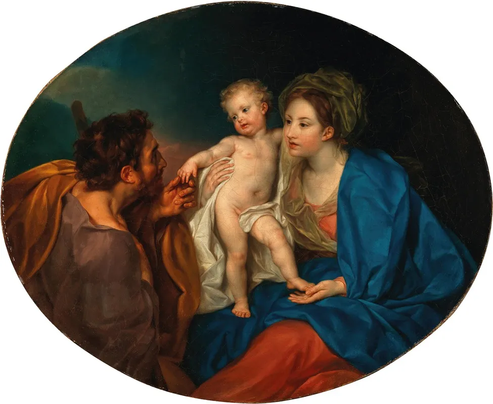 The Madonna And Child With A Shepherd Wall Art by Anton Von Maron - High-Resolution Digital Print