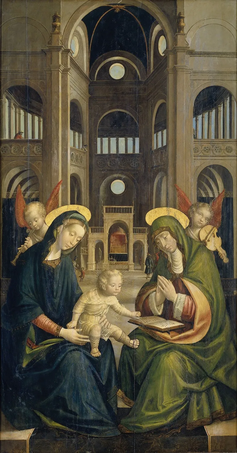 The Madonna And Child With St Anne Wall Art by Defendente Ferrari - High-Resolution Digital Print