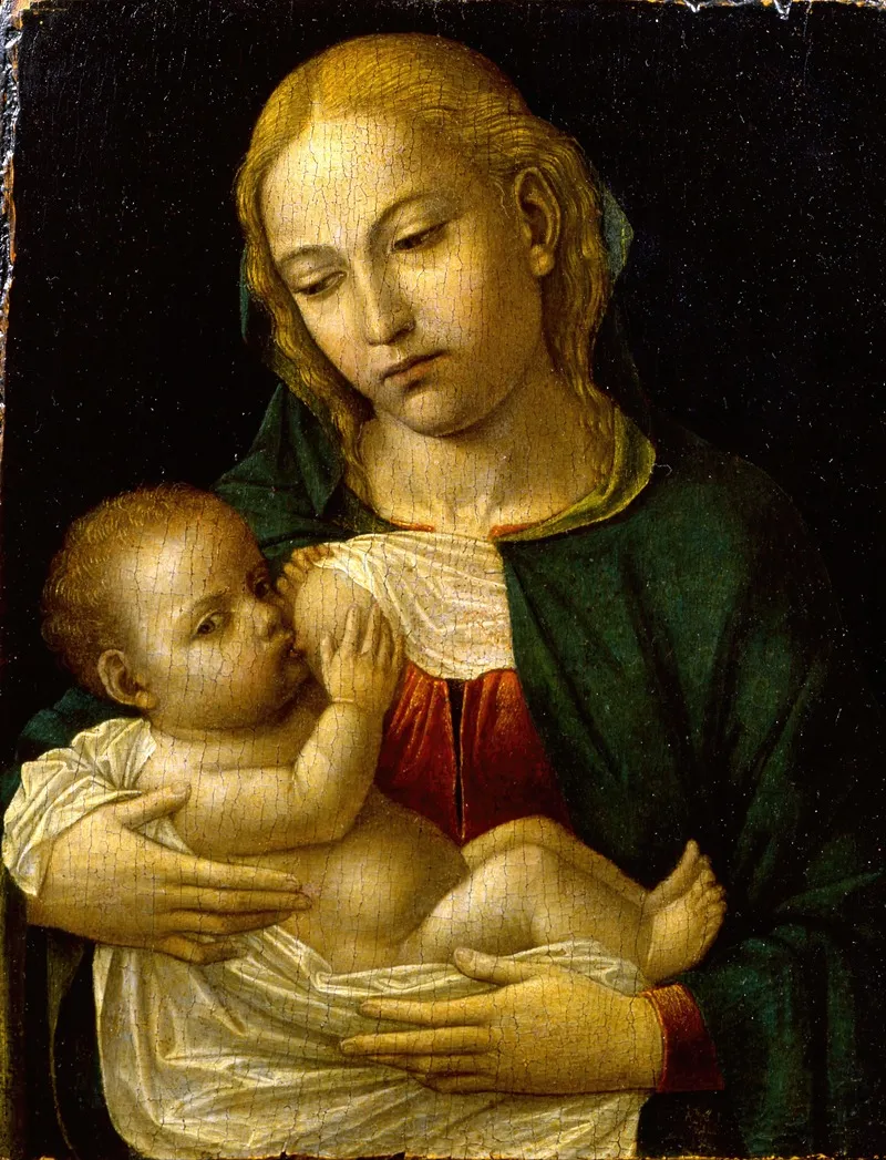 The Madonna Del Latte Wall Art by Ambrogio Bergognone - High-Resolution Digital Print