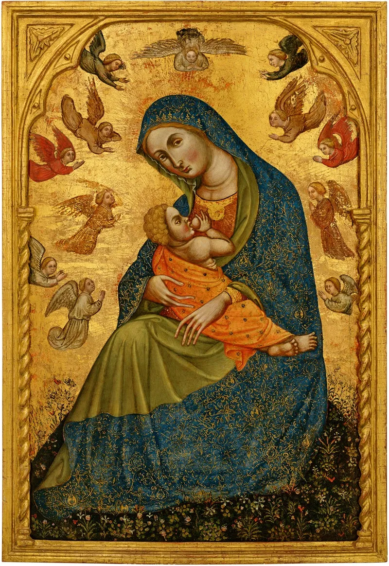 The Madonna Of Humility With Adoring Angels Wall Art by Catarino Veneziano - High-Resolution Digital Print