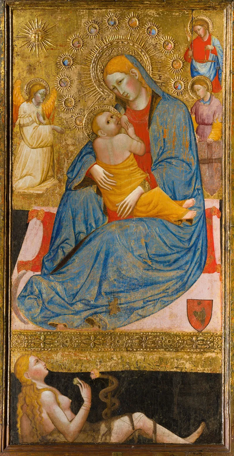 The Madonna Of Humility With The Temptation Of Eve Wall Art by Olivuccio di Ciccarello - High-Resolution Digital Print