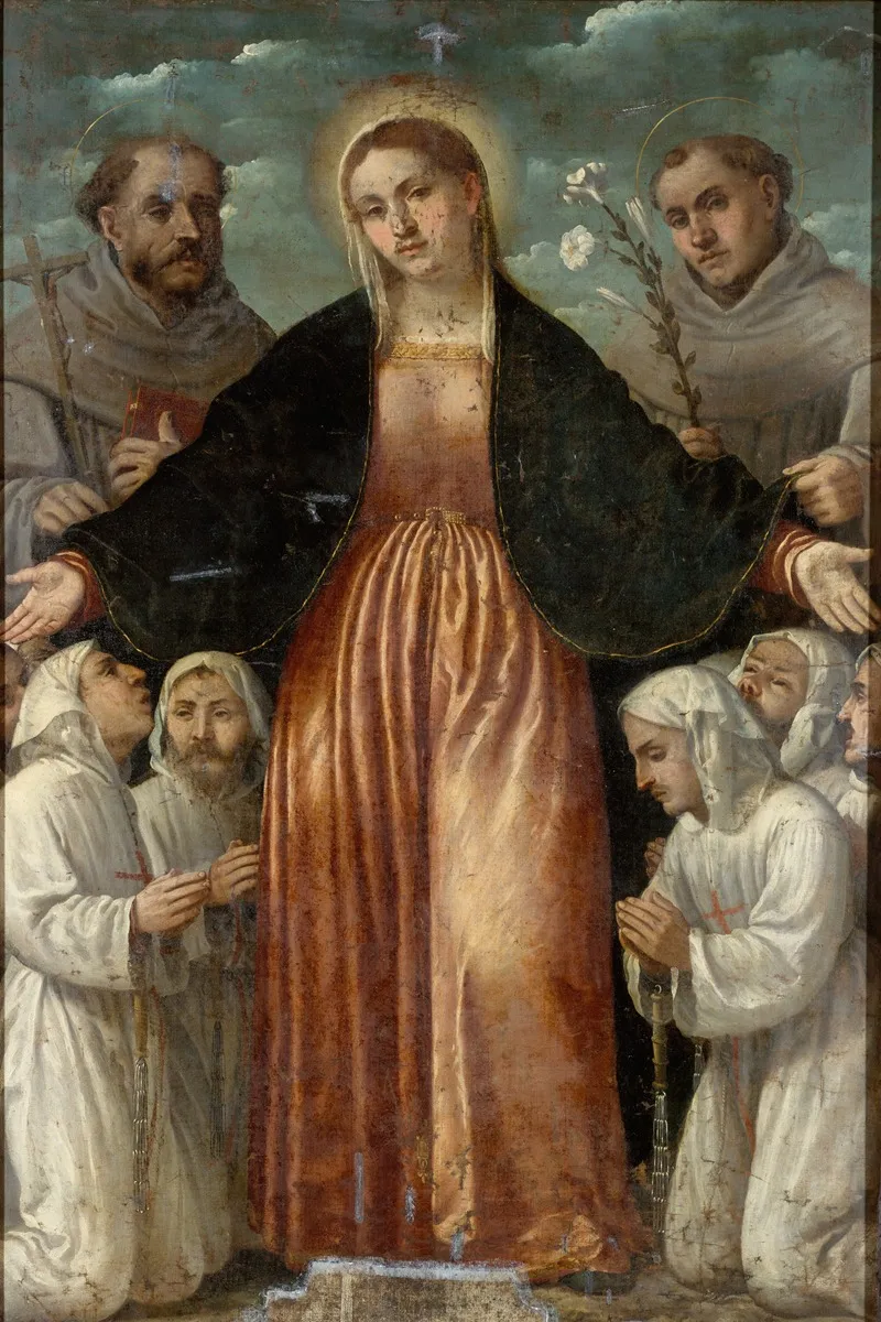 The Madonna Of Mercy Wall Art by Girolamo Romanino - High-Resolution Digital Print