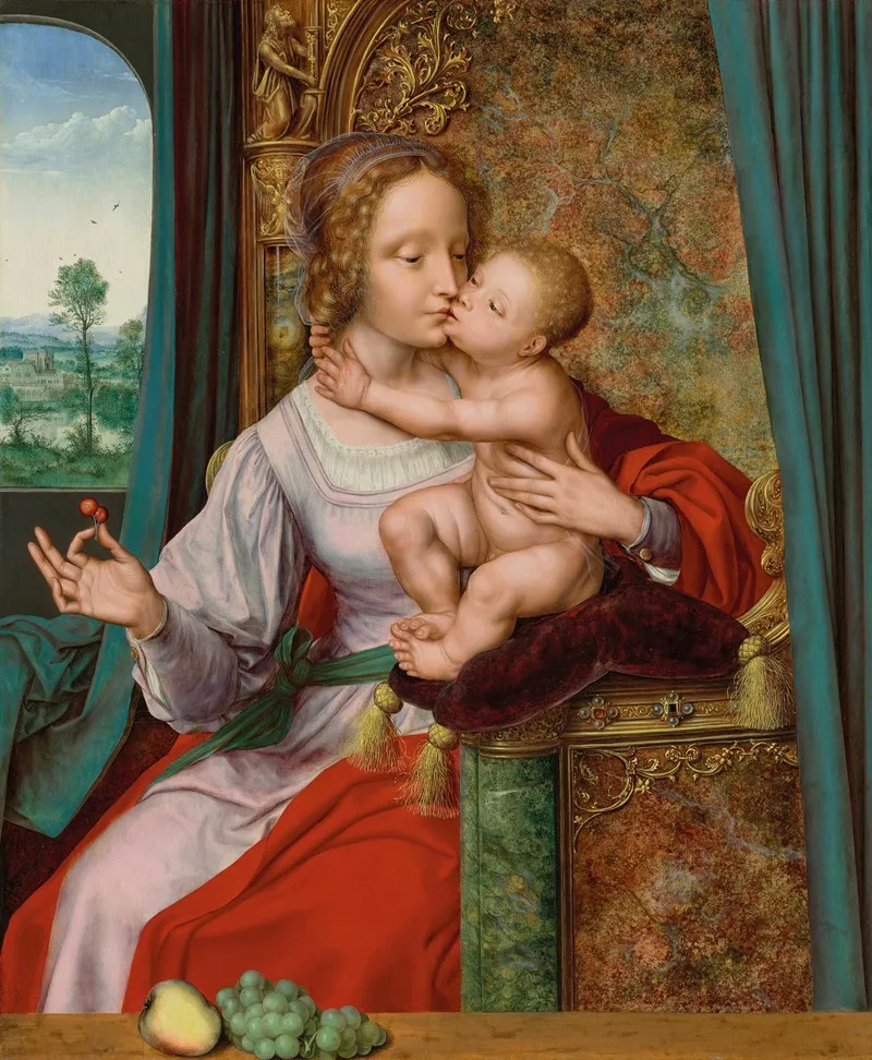 The Madonna Of The Cherries 3 Wall Art by Quentin Massys - High-Resolution Digital Print