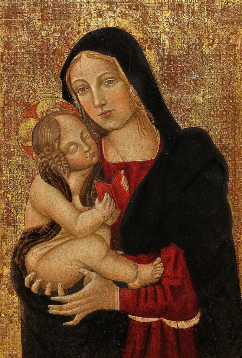 The Madonna Teaching The Child To Read Wall Art by Follower of Filippo Lippi - High-Resolution Digital Print