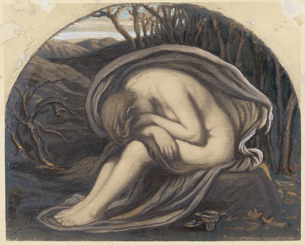 The Magdalene 2 Wall Art by Elihu Vedder - High-Resolution Digital Print