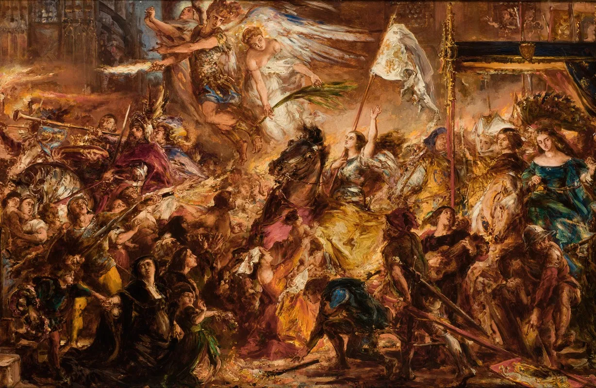 The Maid Of Orleans Wall Art by Jan Matejko - High-Resolution Digital Print