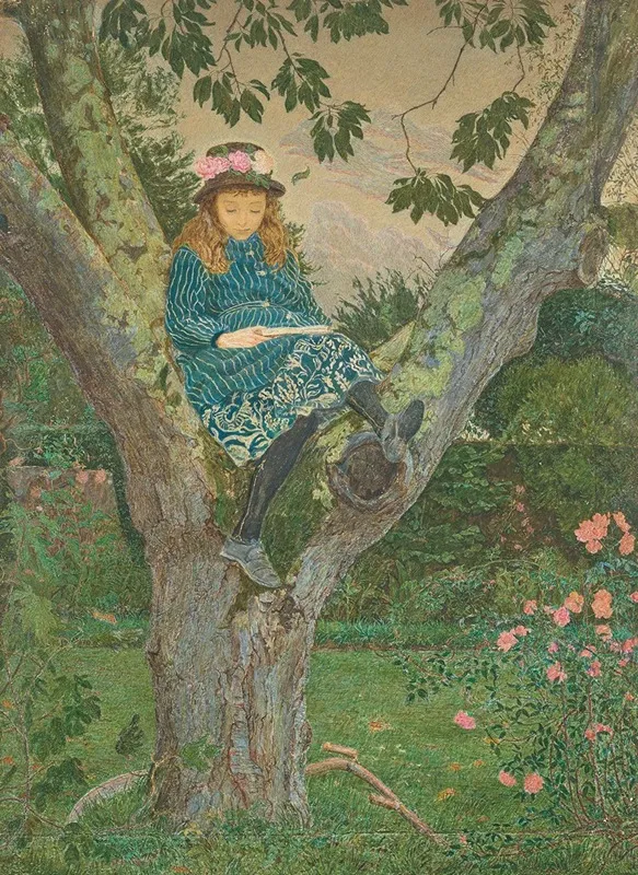 The Maid Of The Cherry Tree Wall Art by Harold Rathbone - High-Resolution Digital Print