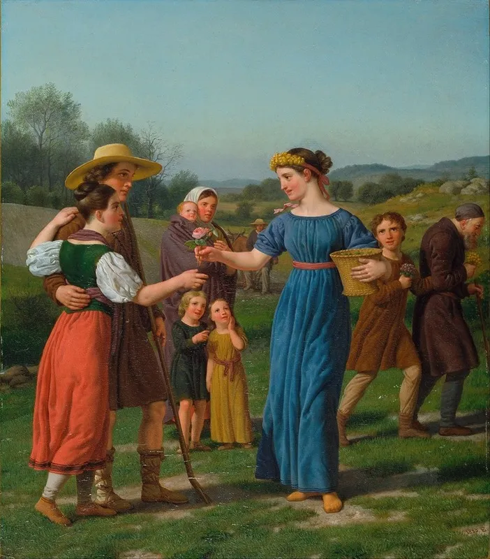 The Maiden From Afar From The Poem By Schiller Wall Art by Christoffer Wilhelm Eckersberg - High-Resolution Digital Print