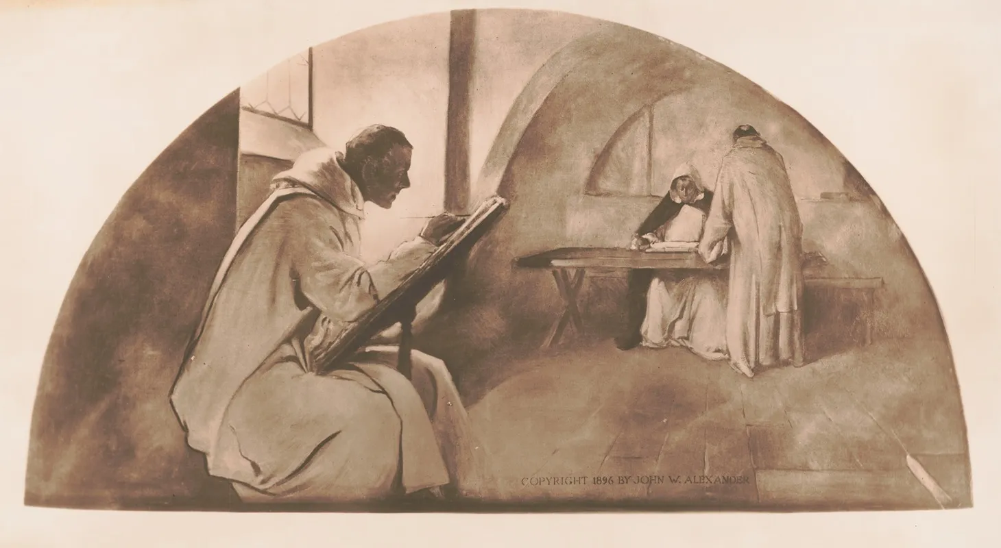 The Manuscript Book Wall Art by John White Alexander - High-Resolution Digital Print