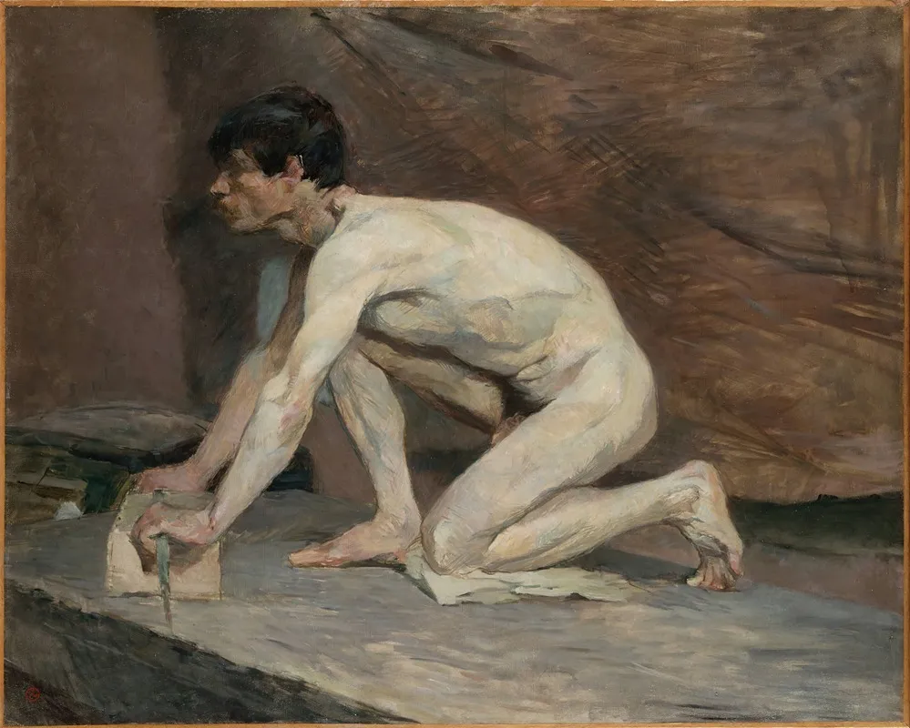 The Marble Polisher Wall Art by Henri de Toulouse-Lautrec - High-Resolution Digital Print
