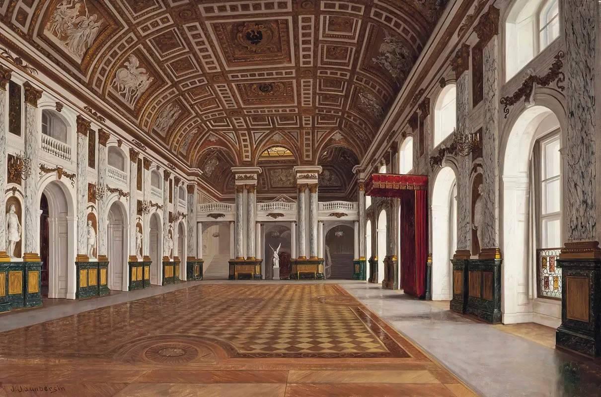 The Marble Room Of The Royal Palace Berlin Wall Art by J. Jaunbersin - High-Resolution Digital Print