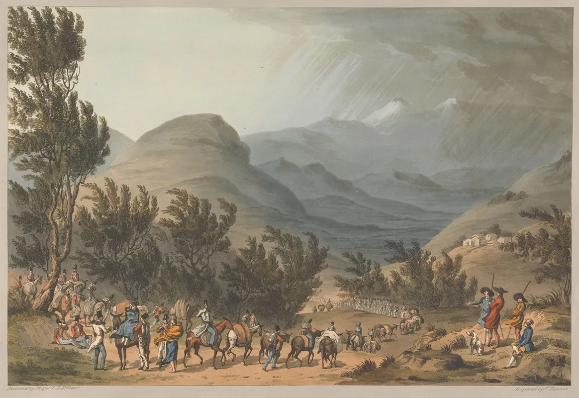 The March Of The 3rd Division Through The Sierra De Estiella Or De Neve May 16 1811 Wall Art by Charles Turner - High-Resolution Digital Print