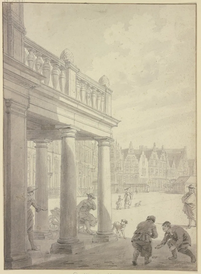 The Market Of Haarlem Wall Art by Job Adriaensz Berckheyde - High-Resolution Digital Print