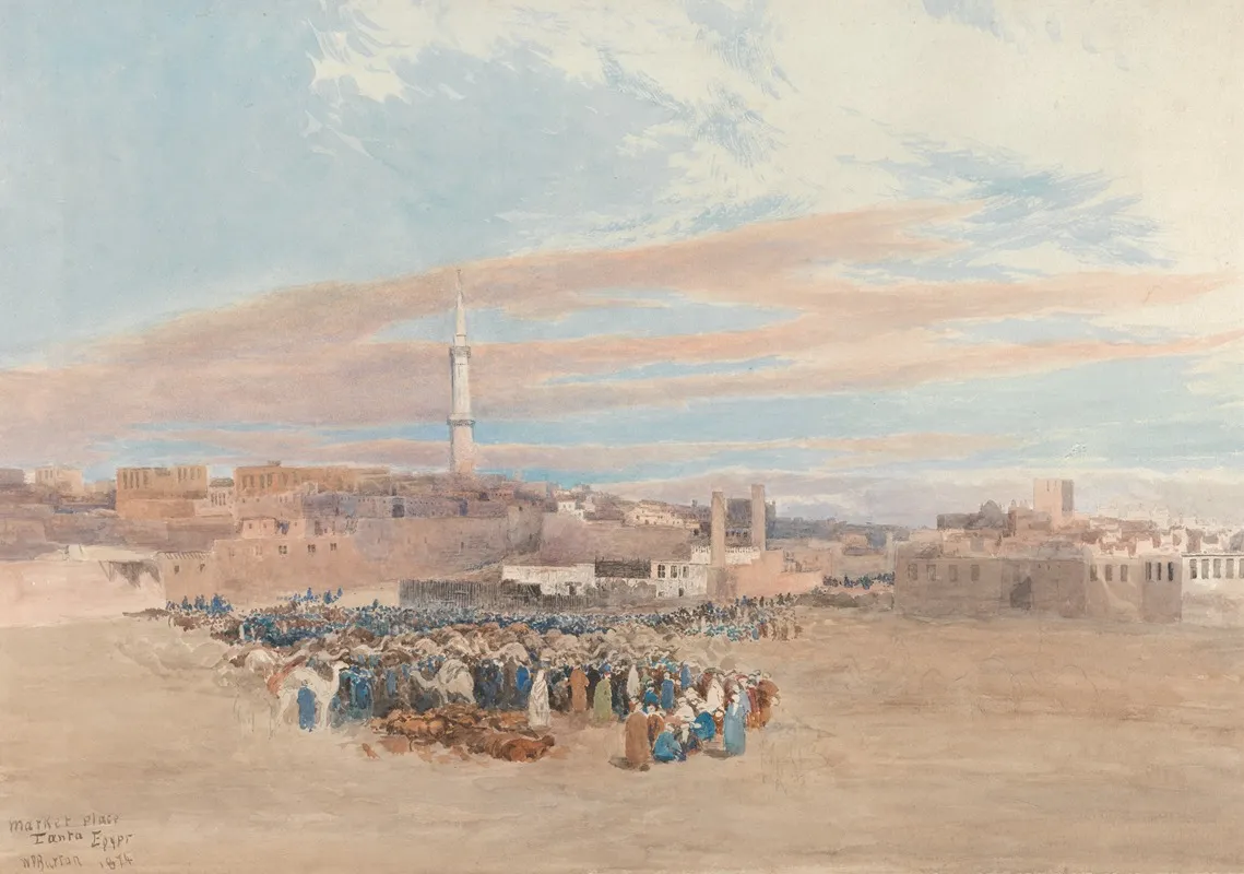 The Market Place Tanta Egypt Wall Art by William Paton Burton - High-Resolution Digital Print