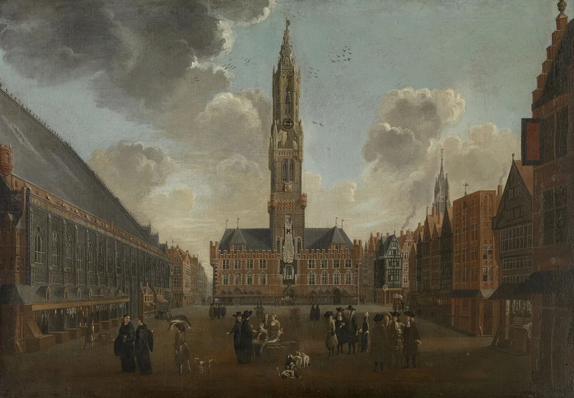The Market Square In Bruges