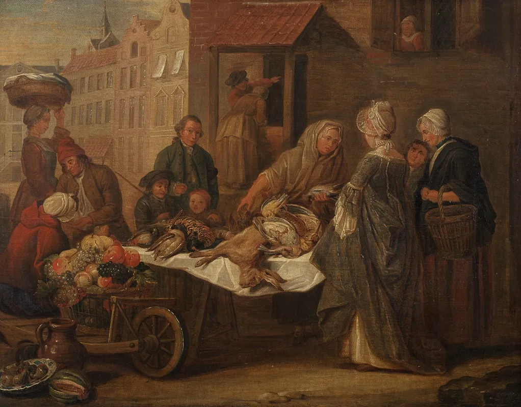The Market Wall Art by Philippe Lambert Joseph Spruyt - High-Resolution Digital Print