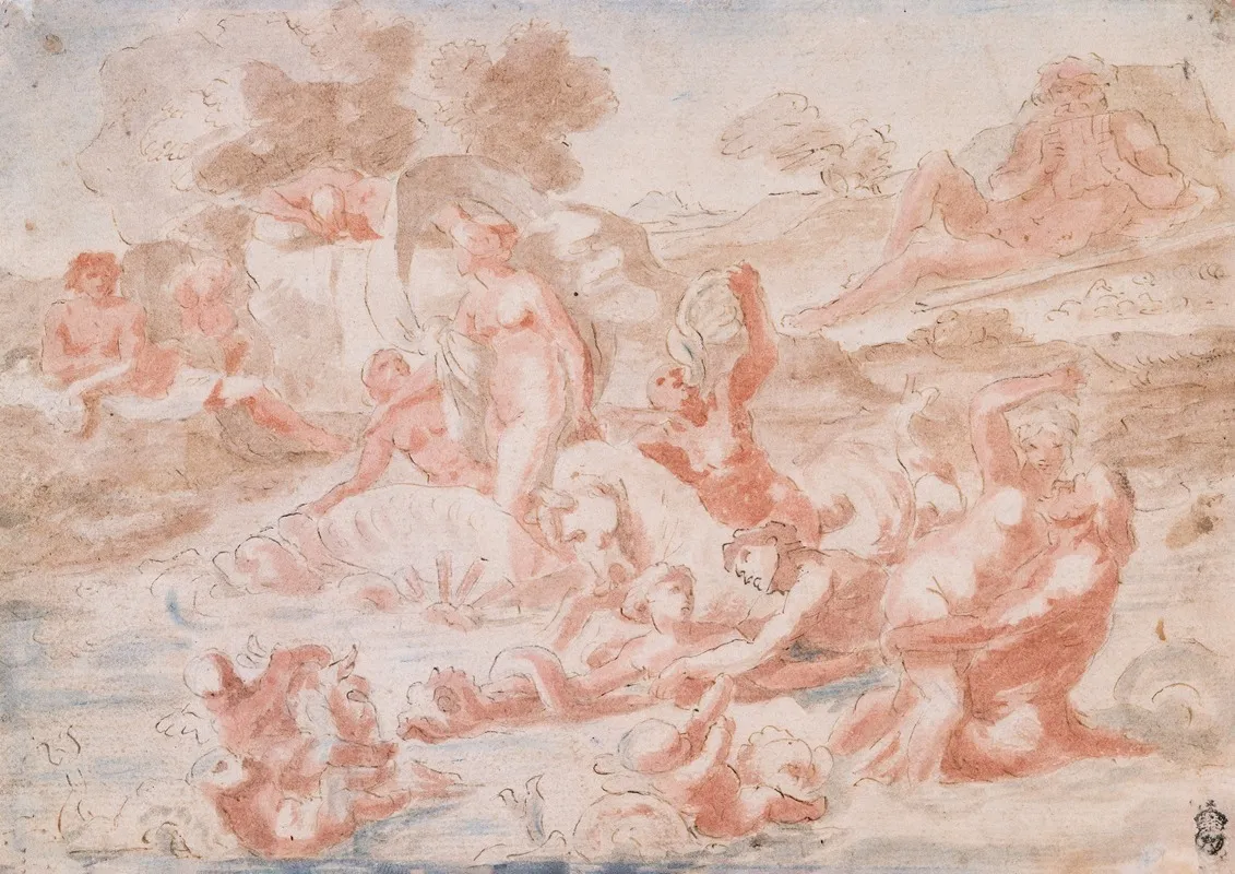 The Marriage Of Acis And Galatea Wall Art by Nicolas Poussin - High-Resolution Digital Print