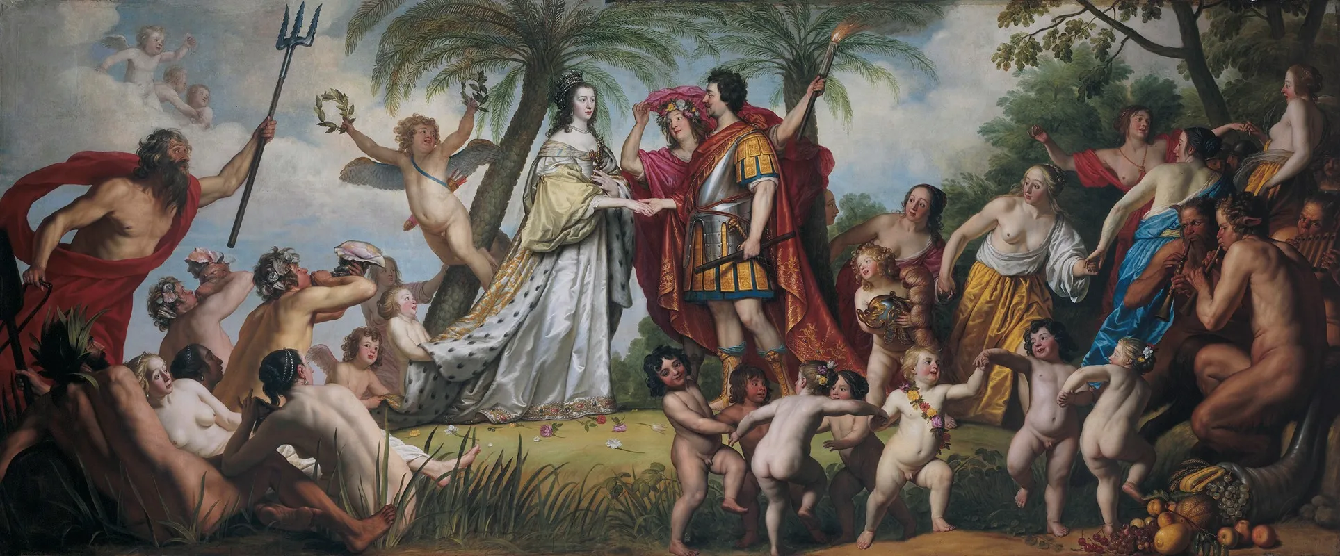 The Marriage Of Frederik Hendrik And Amalia Van Solms Wall Art by Gerard van Honthorst - High-Resolution Digital Print
