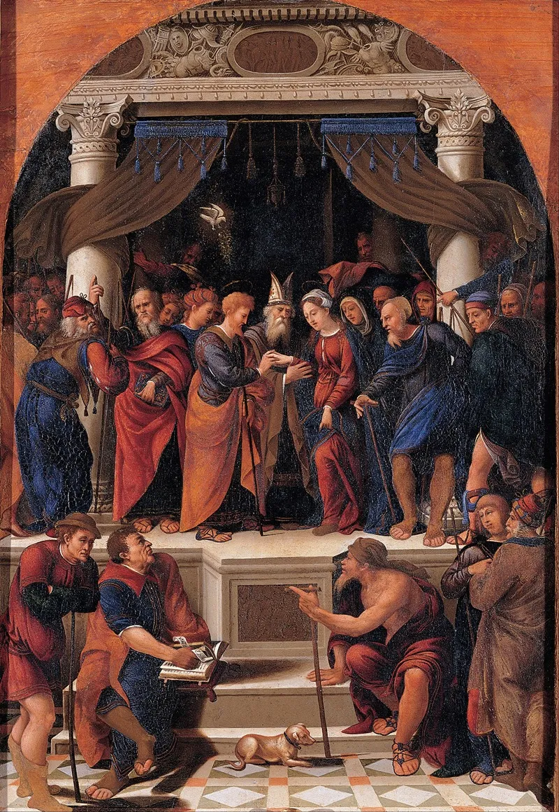 The Marriage Of The Virgin 11 Wall Art by Maestro dei dodici apostoli - High-Resolution Digital Print