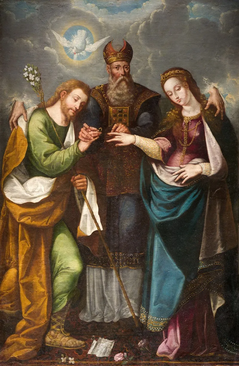 The Marriage Of The Virgin Desposorios Del La Virgen Wall Art by Pedro Ramírez - High-Resolution Digital Print