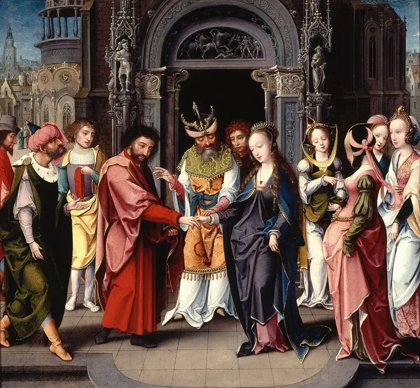 The Marriage Of The Virgin Wall Art by Jan van Doornick - High-Resolution Digital Print