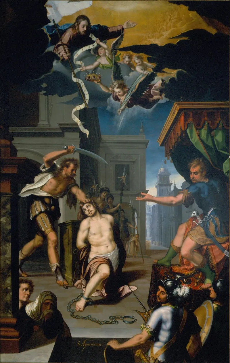 The Martyrdom Of Saint Apronianus Wall Art by Baltasar de Echave Orio - High-Resolution Digital Print