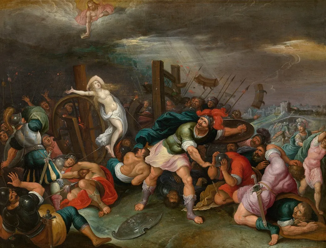 The Martyrdom Of Saint Catherine Of Alexandria 3 Wall Art by Hieronymus Francken II - High-Resolution Digital Print