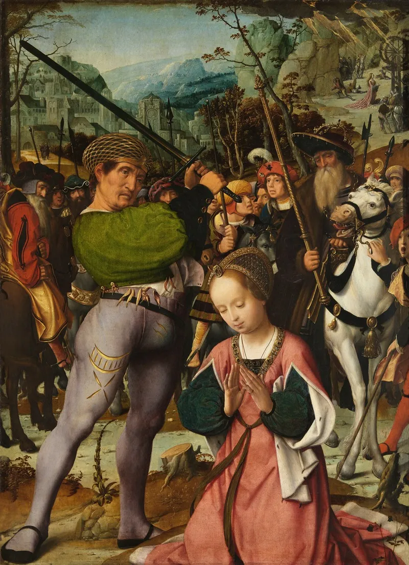 The Martyrdom Of Saint Catherine Of Alexandria 4 Wall Art by Jan Provost - High-Resolution Digital Print