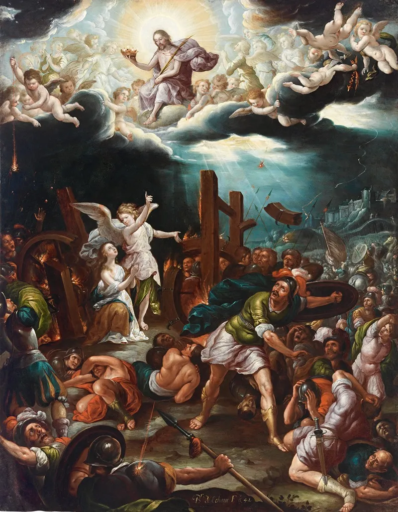 The Martyrdom Of Saint Catherine Of Alexandria 5 Wall Art by Baltasar de Echave Ibía - High-Resolution Digital Print
