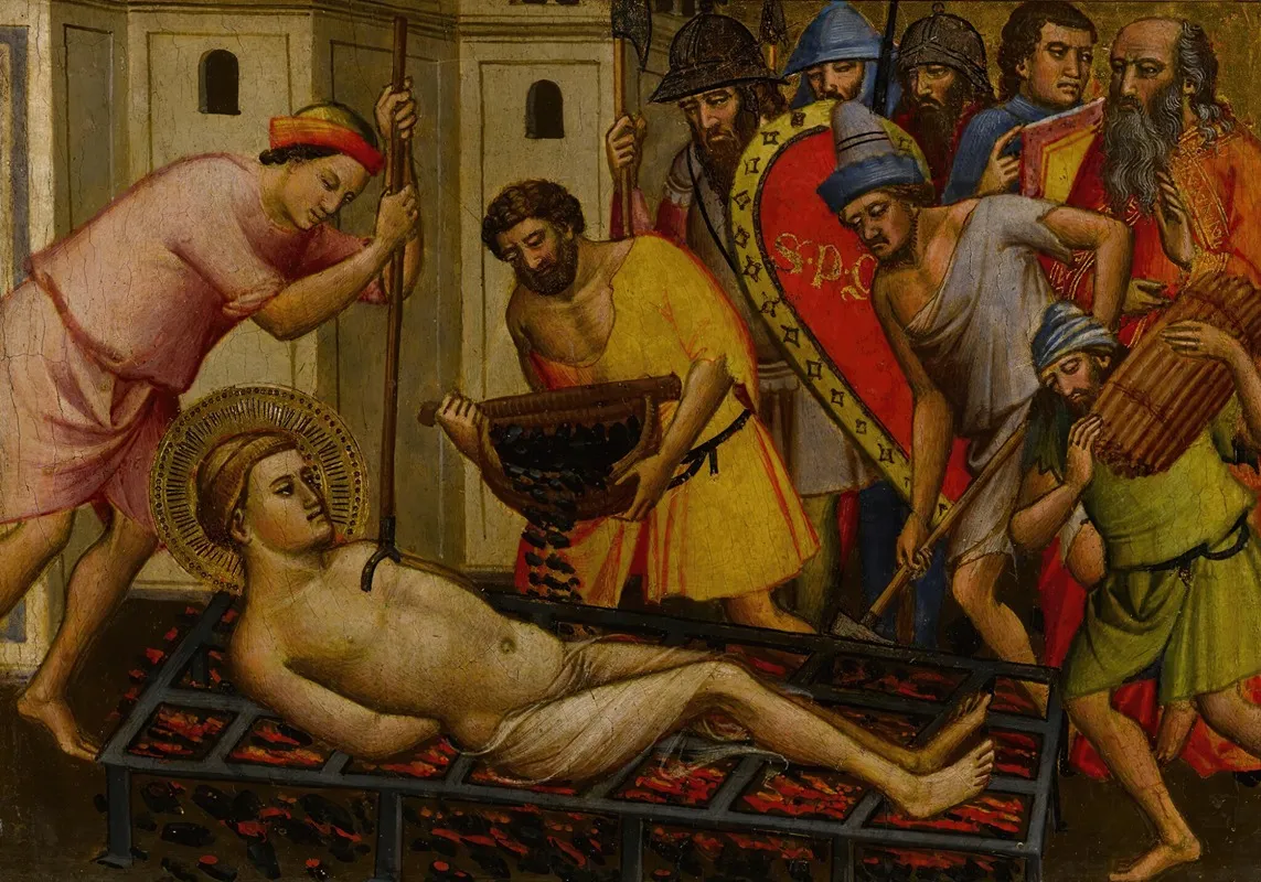 The Martyrdom Of Saint Lawrence 4 Wall Art by Niccolò di Pietro Gerini - High-Resolution Digital Print
