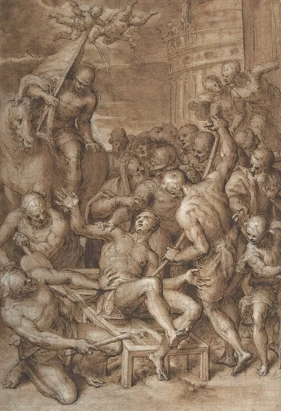The Martyrdom Of Saint Lawrence 5 Wall Art by Aurelio Luini - High-Resolution Digital Print