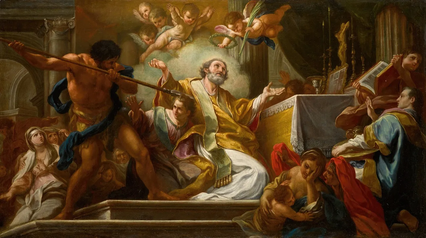 The Martyrdom Of Saint Matthew Wall Art by Sebastiano Conca - High-Resolution Digital Print
