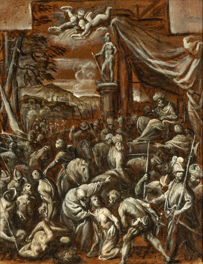 The Martyrdom Of Saints Valerian Tiburtius And Maximus Wall Art by Pietro Sorri - High-Resolution Digital Print