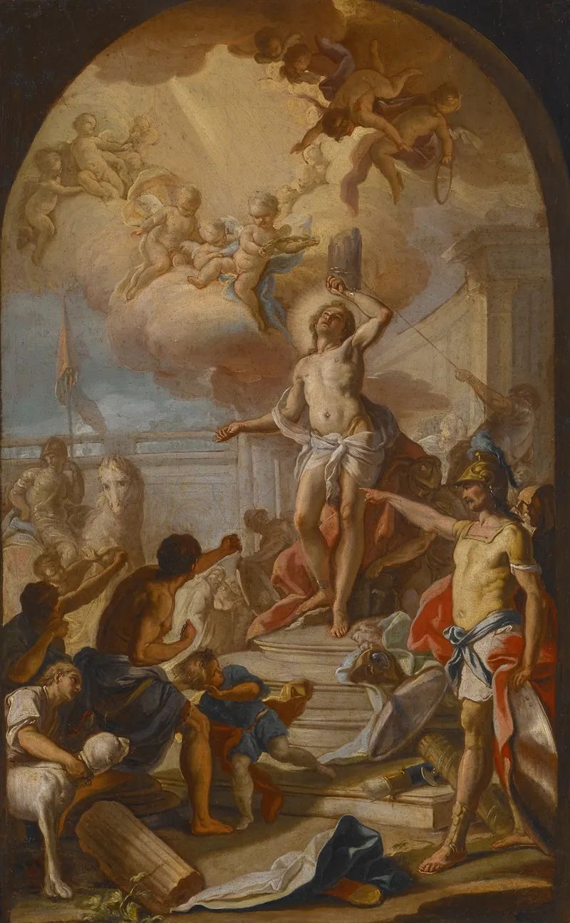 The Martyrdom Of St Sebastian Wall Art by Giacinto Diana - High-Resolution Digital Print