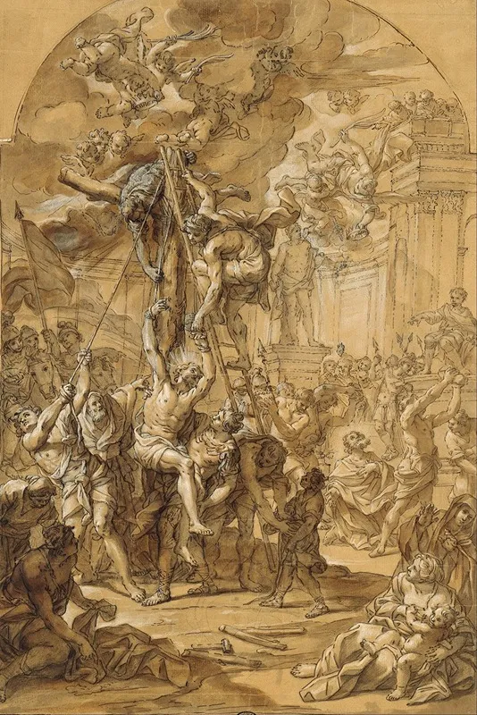 The Martyrdoms Of The Apostles Philip And James The Lesser Wall Art by Giovanni Odazzi - High-Resolution Digital Print
