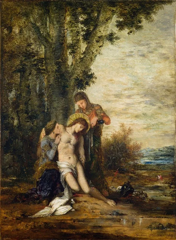 The Martyred Saint Sebastian Wall Art by Gustave Moreau - High-Resolution Digital Print