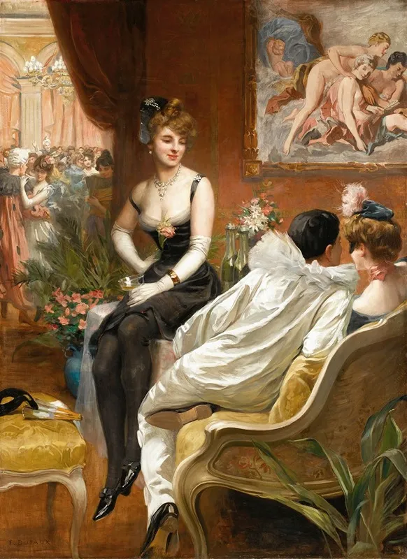 The Masked Ball Wall Art by Frédéric Dufaux II - High-Resolution Digital Print