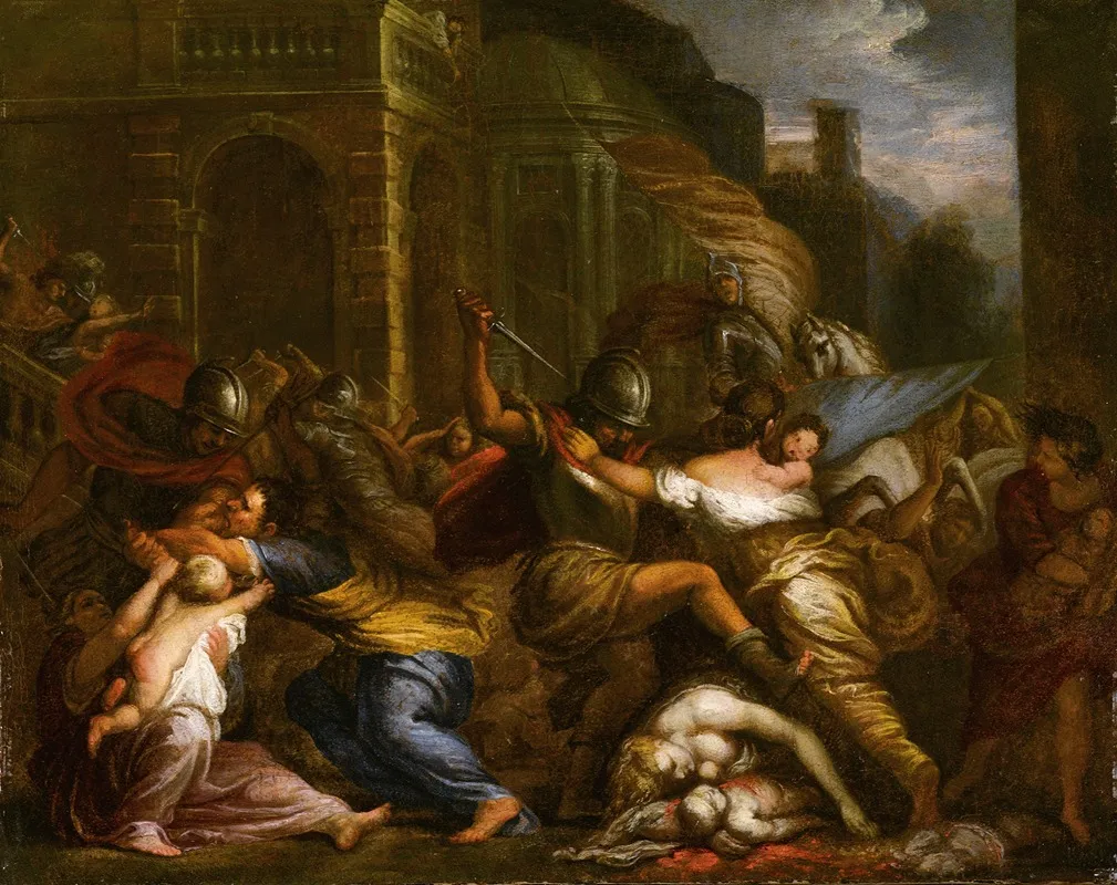 The Massacre Of The Innocents 9 Wall Art by Giovanni Battista Merano - High-Resolution Digital Print