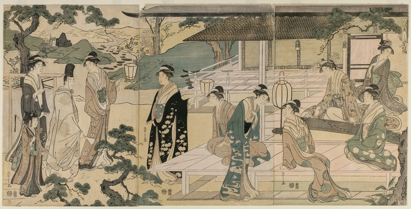 The Matsukaze Chapter Of The Tale Of Genji From The Series The Tale Of Genji In Elegant Modern Dress