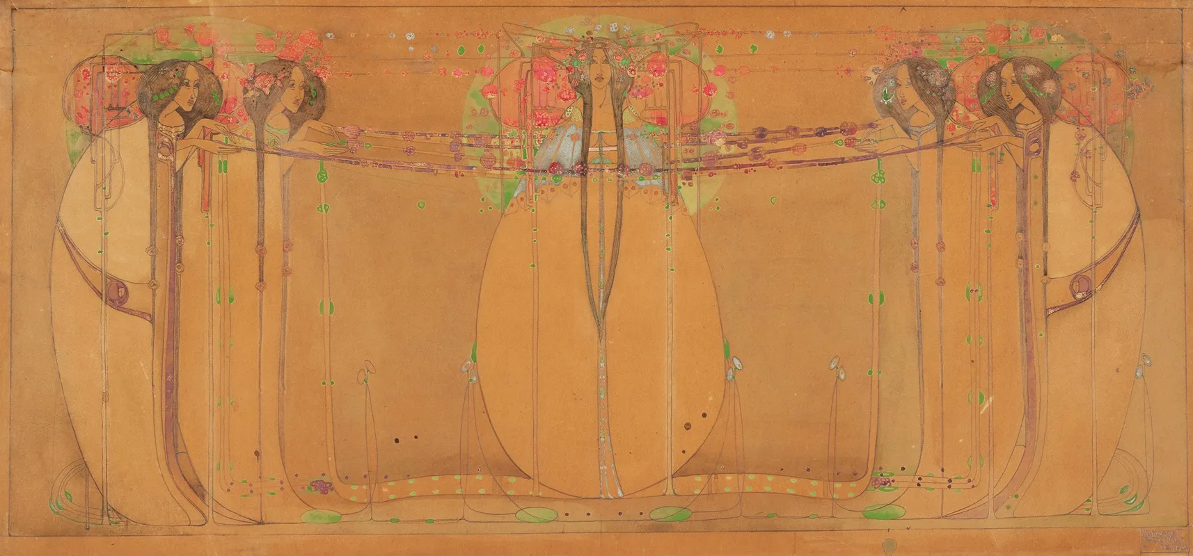 The May Queen 2 Wall Art by Margaret MacDonald-Mackintosh - High-Resolution Digital Print
