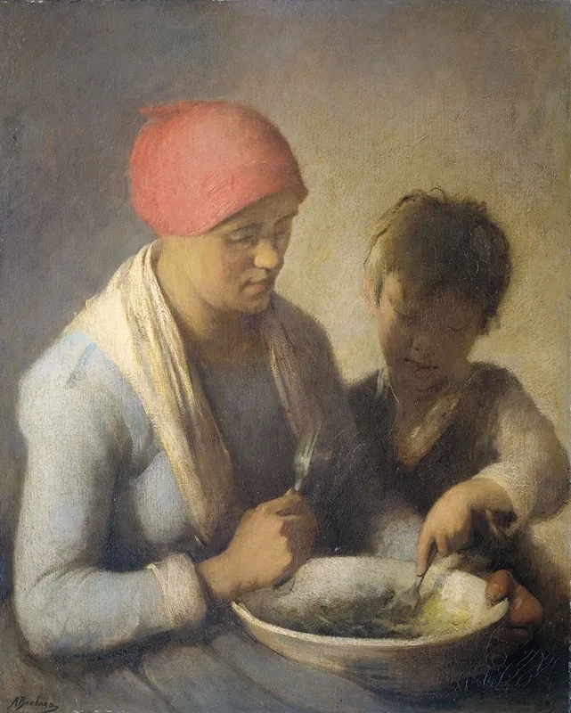 The Meal 2 Wall Art by Auguste Boulard - High-Resolution Digital Print